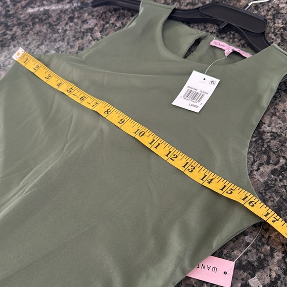 Crave  Fame Women's green Mock Turtleneck Sleeveless Bodysuit Size L - Picture 7 of 10